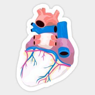 Human Heart Retro Sticker